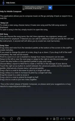 Mobile Composer android App screenshot 0